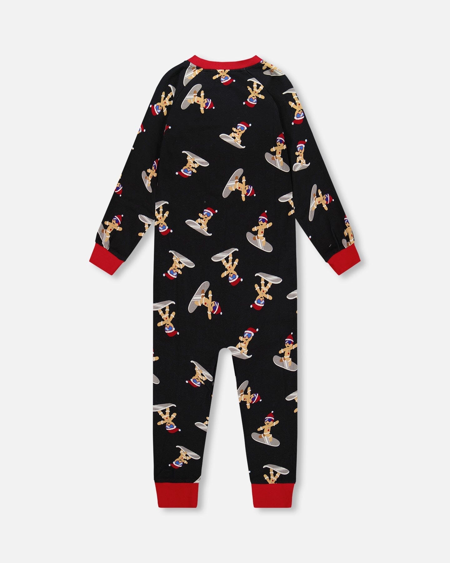 Organic Cotton Interlock One-Piece Pajama Black Cookie Print - H20PB40US_067