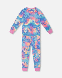 Organic Cotton Two-Piece Pajamas Rainbow Heart Print - H20PG10US_017
