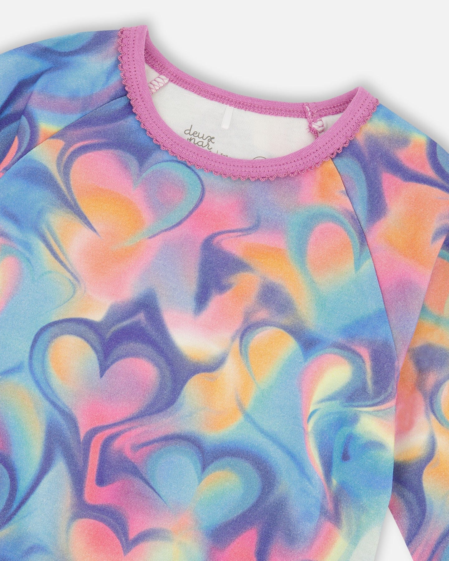 Organic Cotton Two-Piece Pajamas Rainbow Heart Print - H20PG10US_017