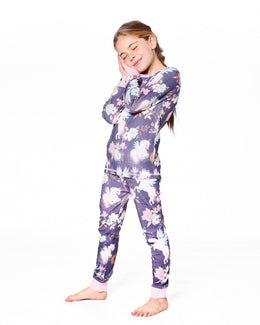 Organic Cotton Two-Piece Pajamas Watercolor Unicorns - H20PG10US_038