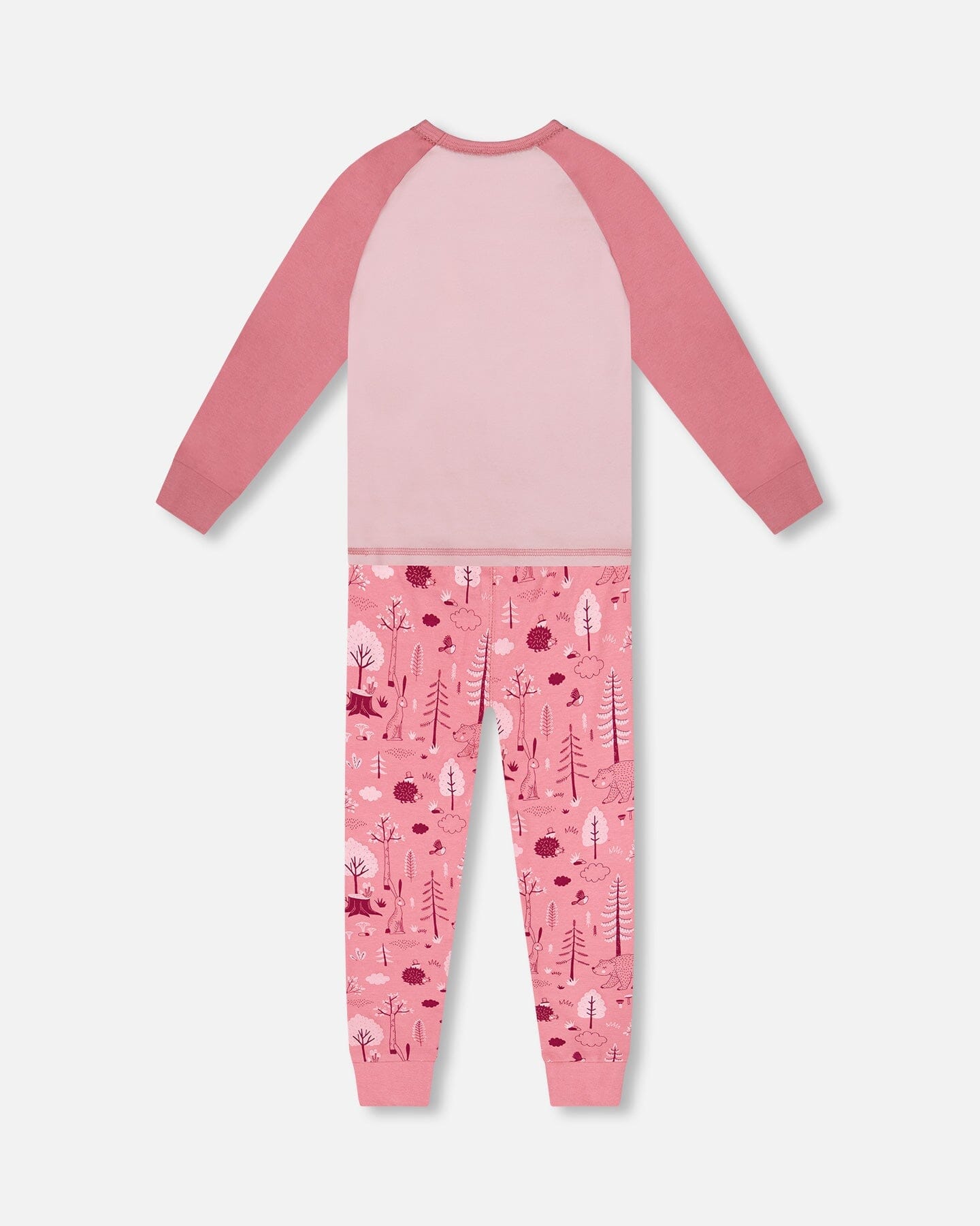 Organic Cotton Two-Piece Pajamas Pink Forest - H20PG10US_069