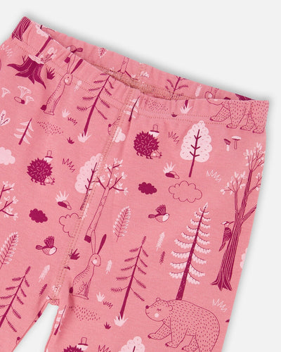 Organic Cotton Two-Piece Pajamas Pink Forest - H20PG10US_069