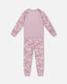 Organic Cotton Two-Piece Pajamas Lilac Cat Print - H20PG10_008