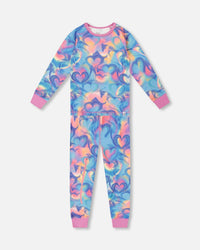 Organic Cotton Two-Piece Pajamas Rainbow Heart Print - H20PG10_017