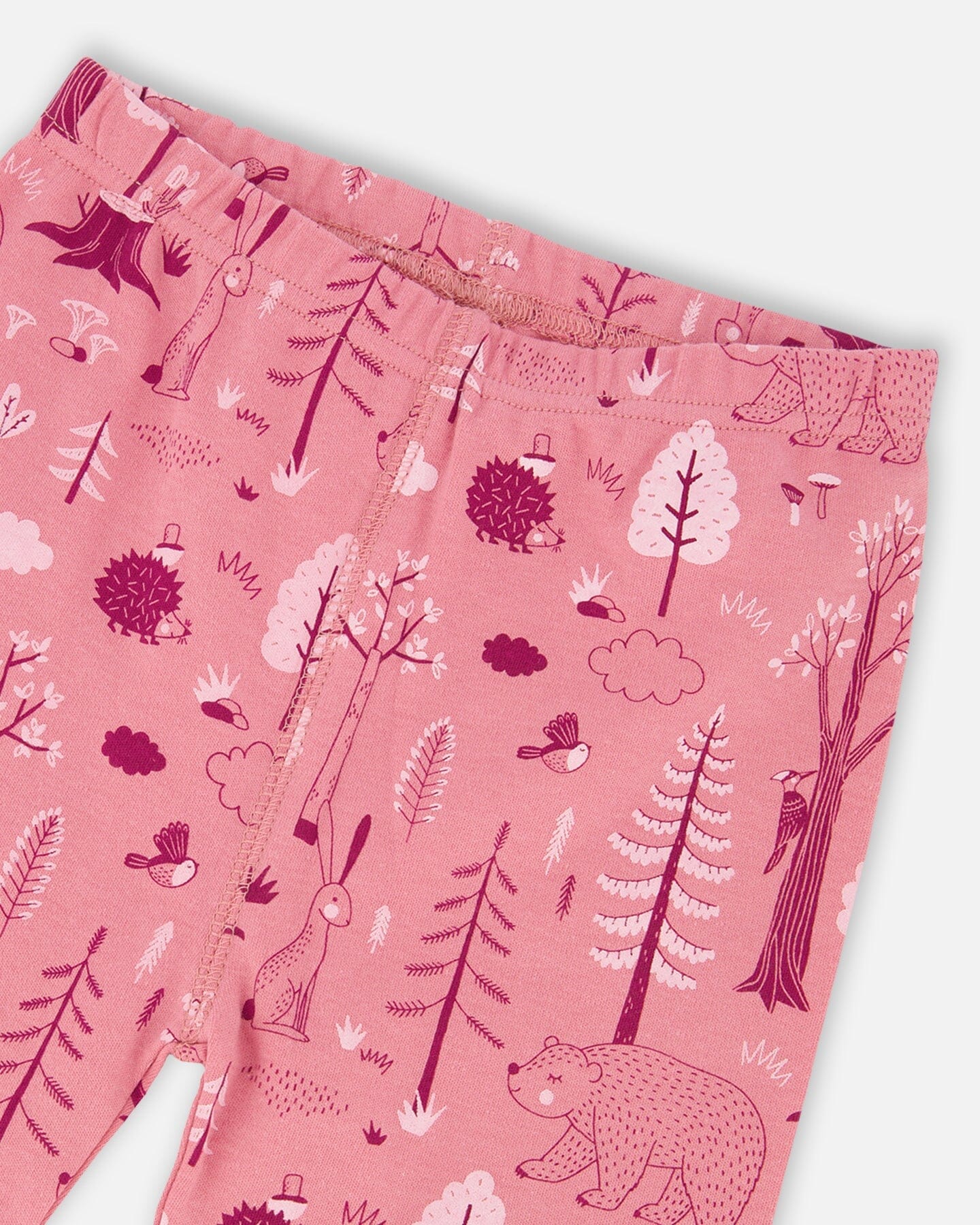 Organic Cotton Two-Piece Pajamas Pink Forest - H20PG10_069