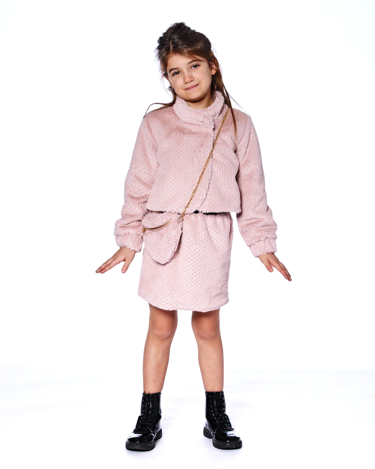 Fake Fur Short Jacket Pink - Deux par Deux