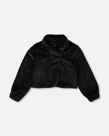 Fake Fur Short Jacket Black - H20Q50_999