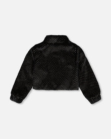 Fake Fur Short Jacket Black - H20Q50_999