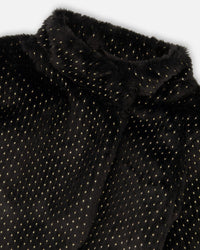 Fake Fur Short Jacket Black - H20Q50_999