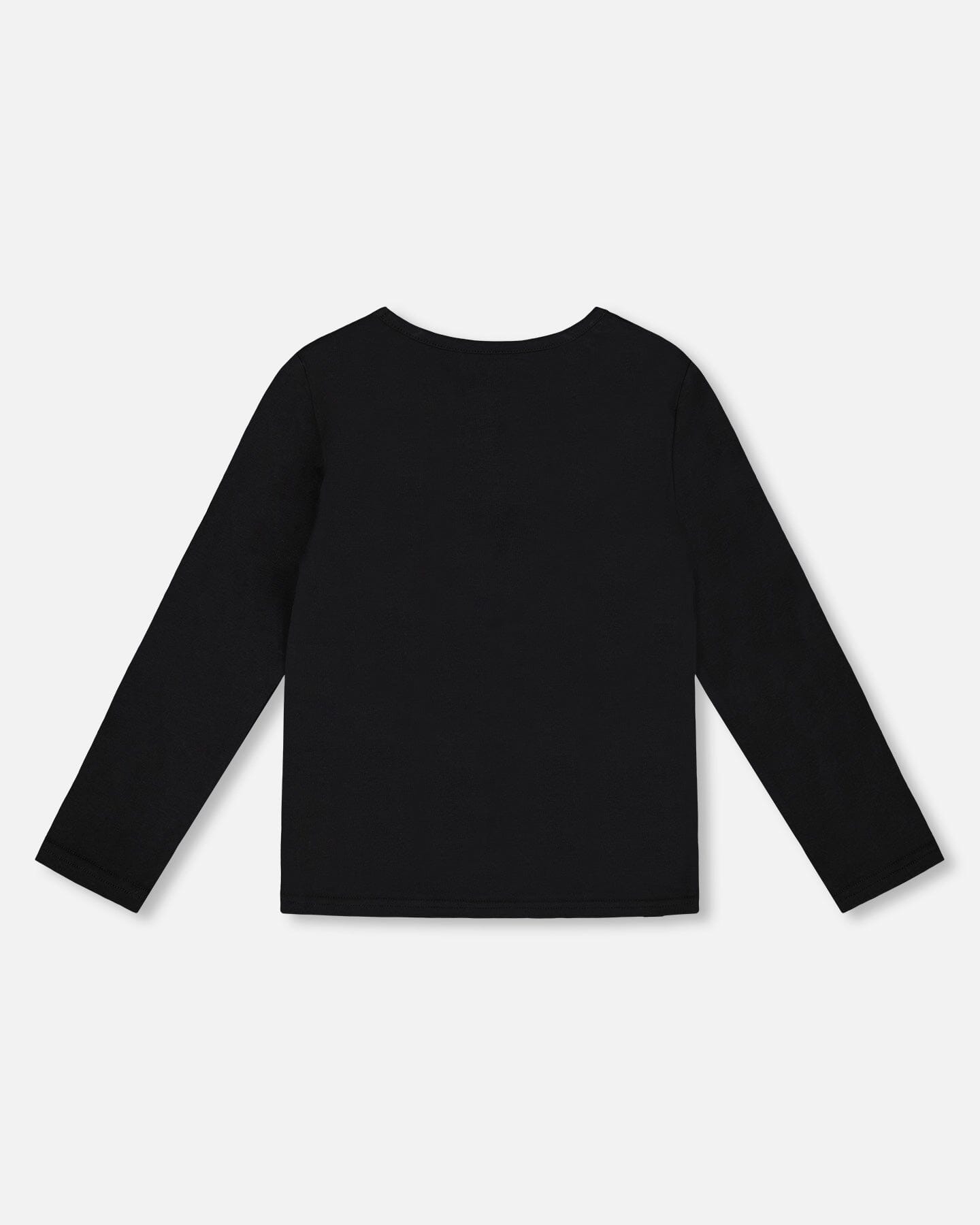 Long Sleeve Organic Cotton Jersey Bow Tee Black - H20Q70_999