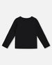 Long Sleeve Organic Cotton Jersey Bow Tee Black - H20Q70_999