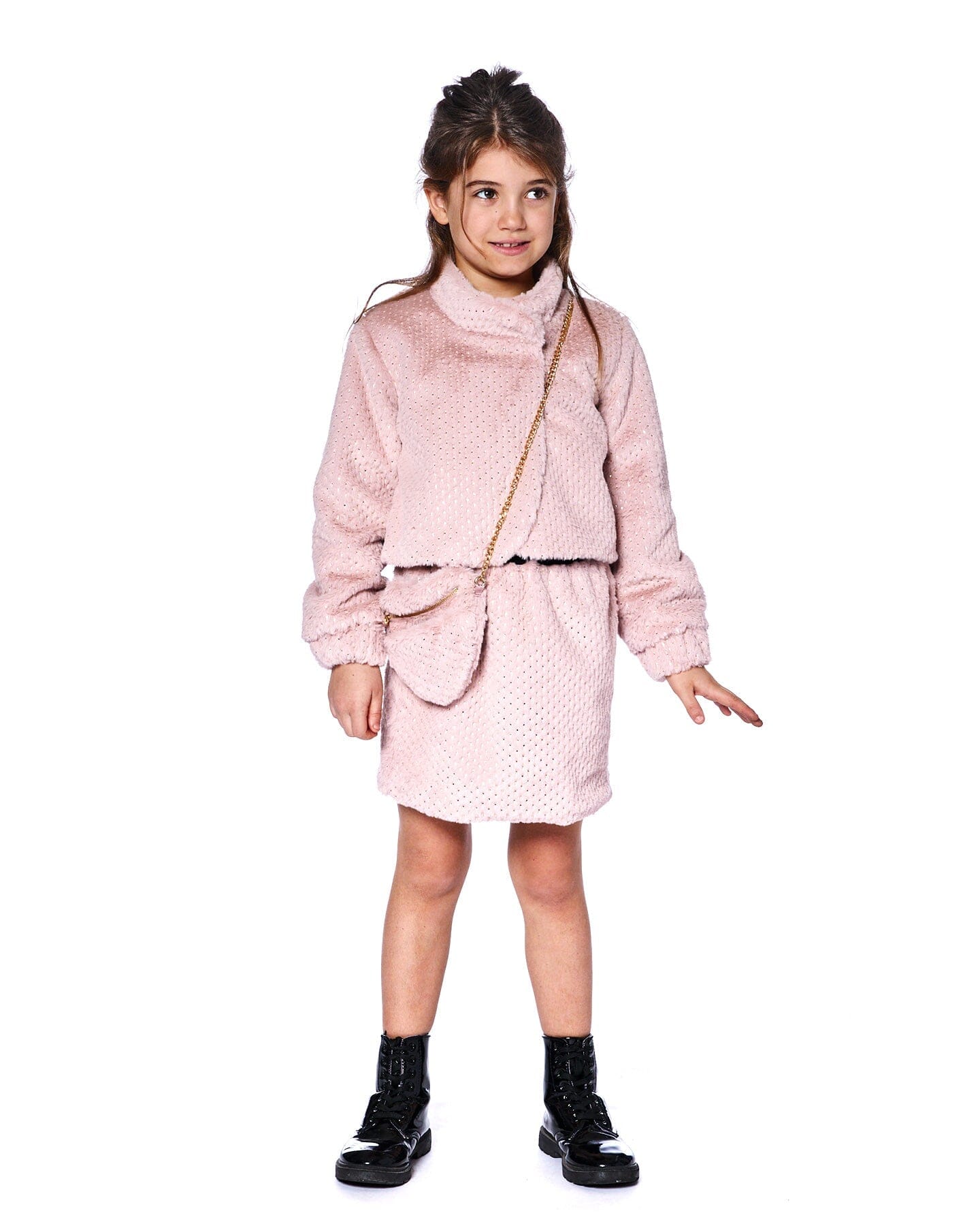 Fake Fur Skirt Pink - H20Q80_622
