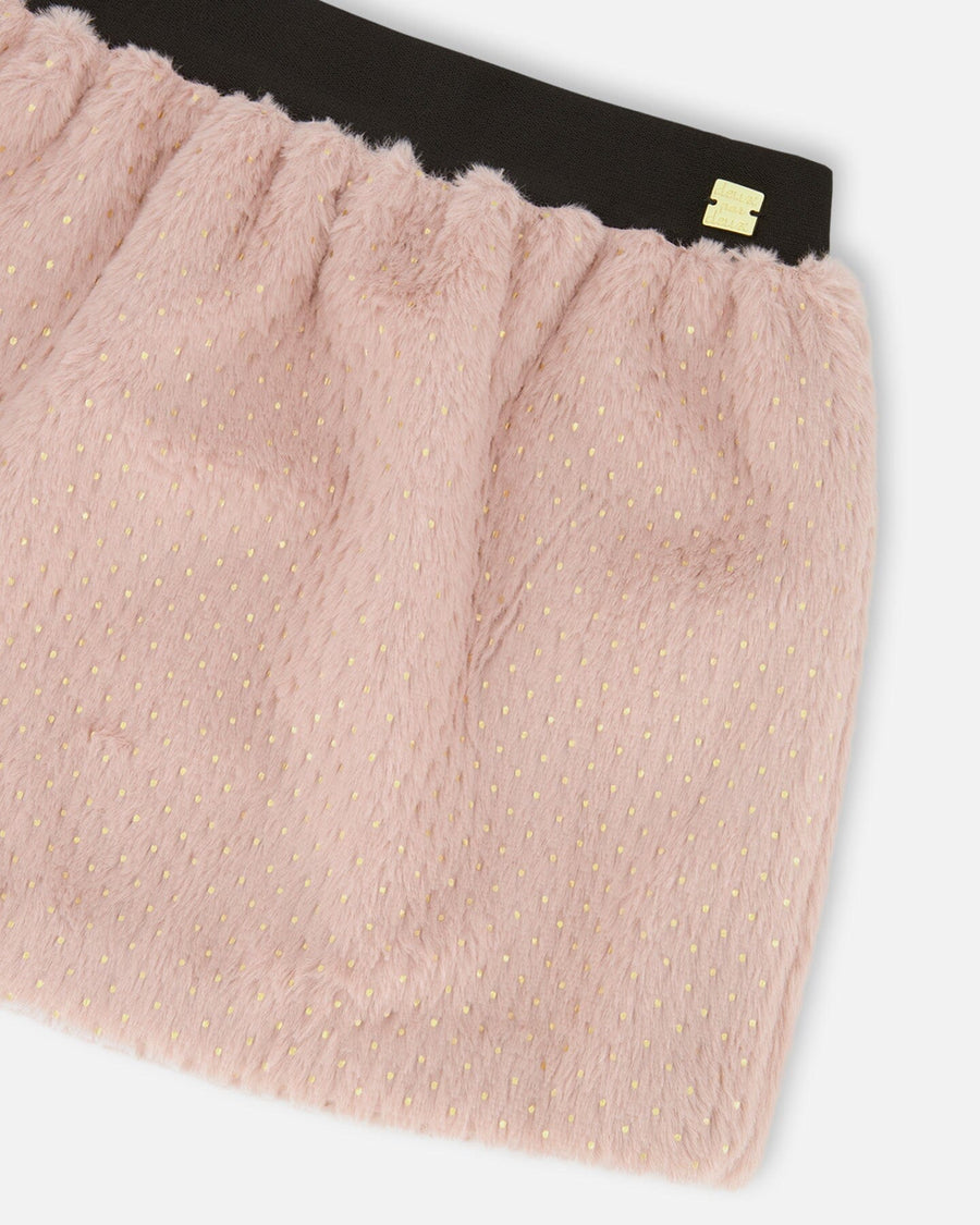 Fake Fur Skirt Pink - H20Q80_622
