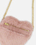 Fake Fur Shoulder Bag Dusty Pink - H20QA_622