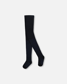 Knit Tights Navy Blue - H20QT_481