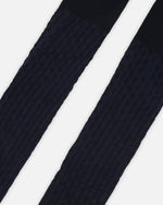 Knit Tights Navy Blue - H20QT_481