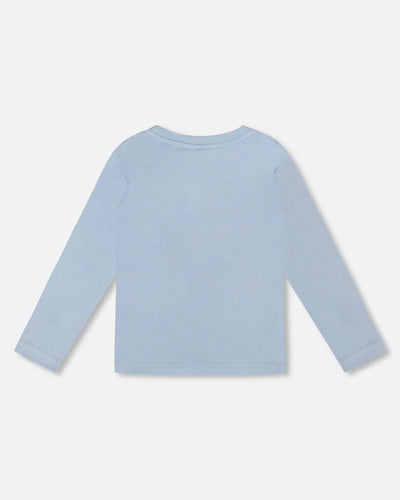 Organic Cotton Long Sleeve T-Shirt Light Blue - H20S65_972