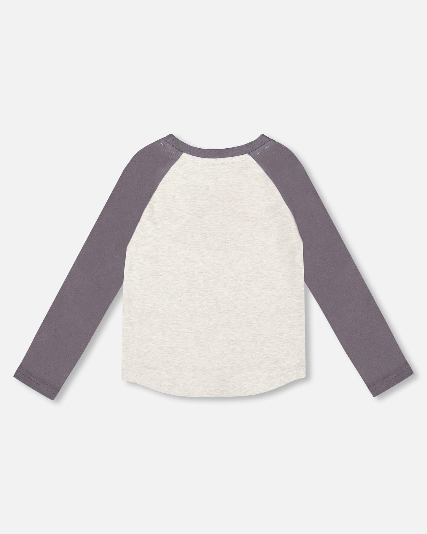 Raglan Sleeve Organic Cotton Jersey Tee Light Heather Gray