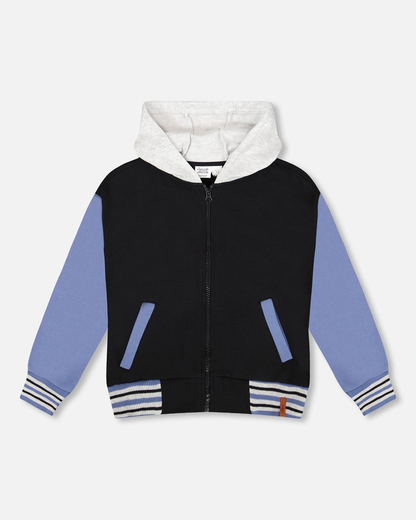 Full Zip Hooded Fleece Jacket Black - H20U30_999