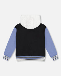 Full Zip Hooded Fleece Jacket Black - H20U30_999