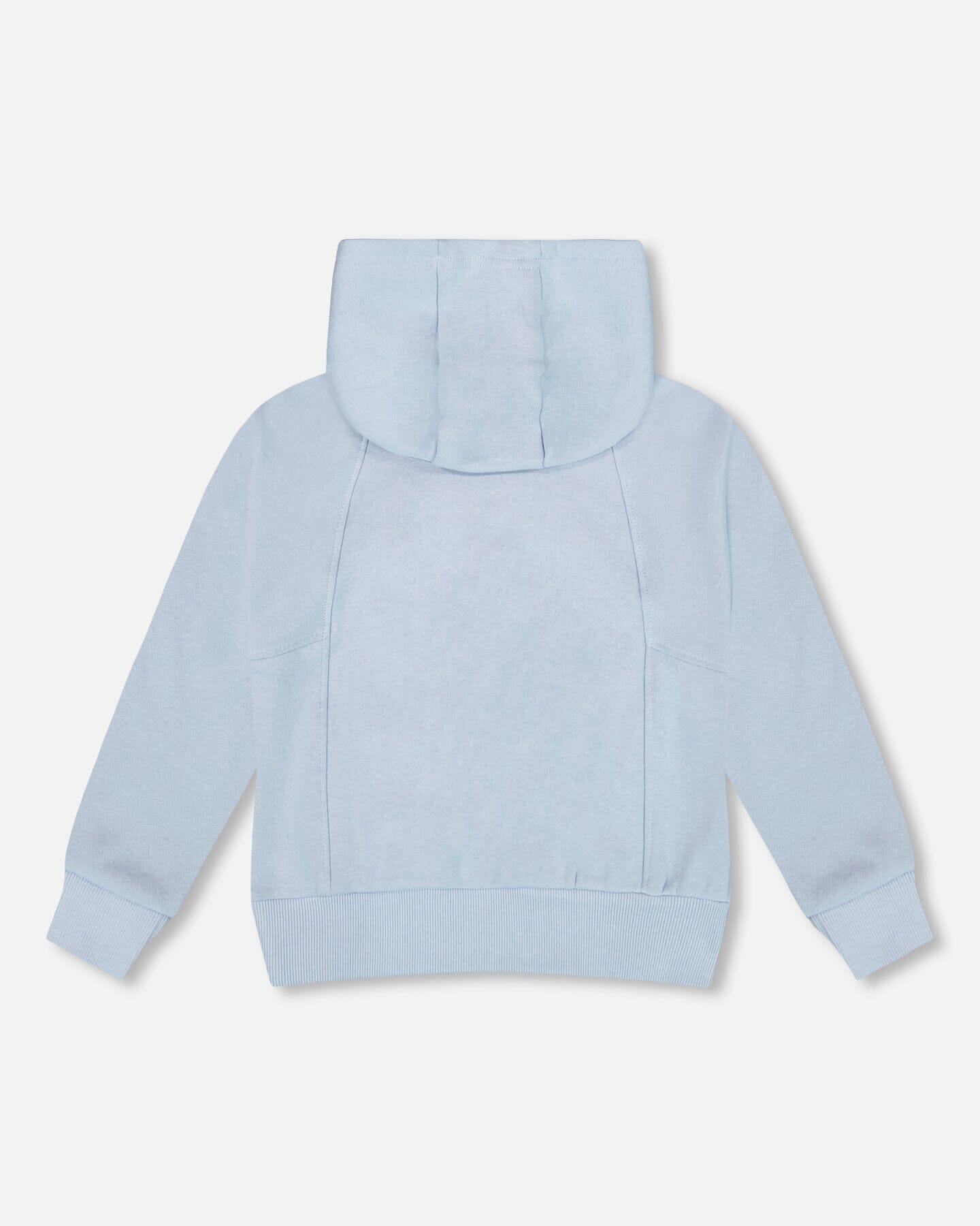Pullover Hooded Fleece Sweatshirt With Zip Pocket Light Blue - H20U31_972