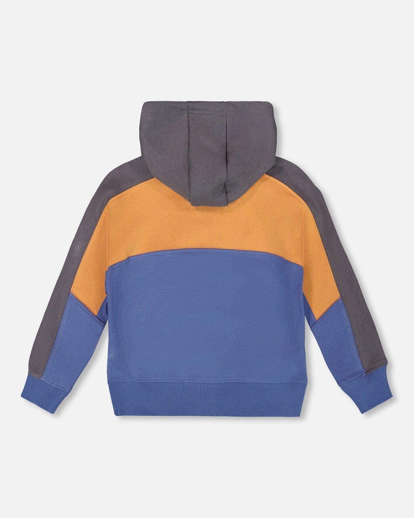 Full Zip Fleece Color Block Sweatshirt Blue - H20U38_479