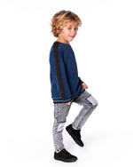 Super Soft Flat Back Rib Sweatshirt Dark Steel Blue - H20U39_482