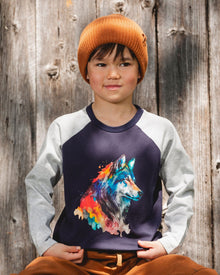 Long Raglan Sleeve Jersey Tee Navy Blue - H20U70_481