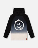 Organic Cotton Jersey Hooded Raglan Sleeve Tee Black - H20U75_999