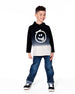 Organic Cotton Jersey Hooded Raglan Sleeve Tee Black - H20U75_999