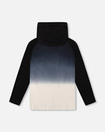 Organic Cotton Jersey Hooded Raglan Sleeve Tee Black - H20U75_999