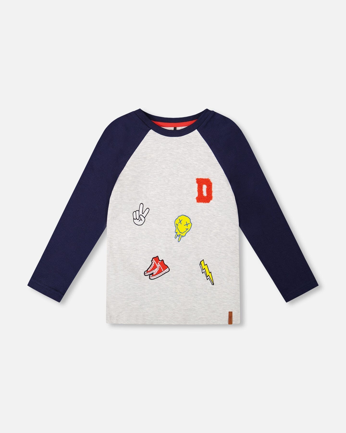 Organic Cotton Raglan Sleeve Tee Shirt Light Heather Grey - H20U76_191