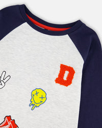 Organic Cotton Raglan Sleeve Tee Shirt Light Heather Grey - H20U76_191