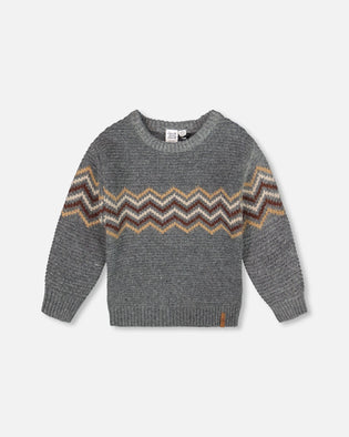 Knit Sweater Dark Heather Gray - H20UT76_196