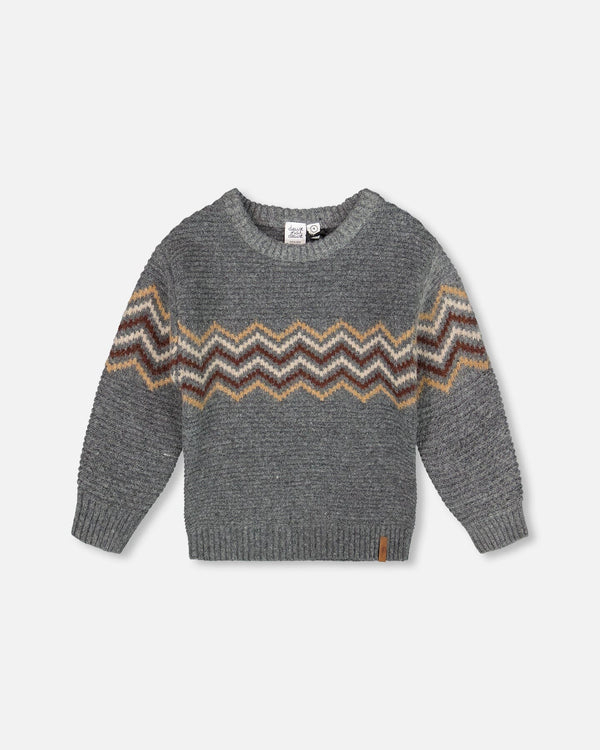 Knit Sweater Dark Heather Gray - H20UT76_196