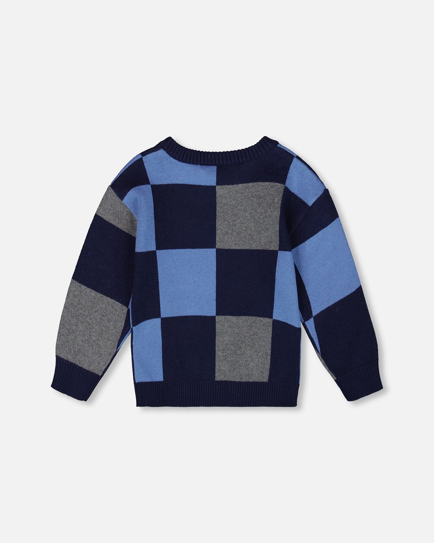 Knit Sweater Blue Checkered - H20UT77_000
