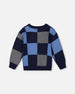 Knit Sweater Blue Checkered - H20UT77_000