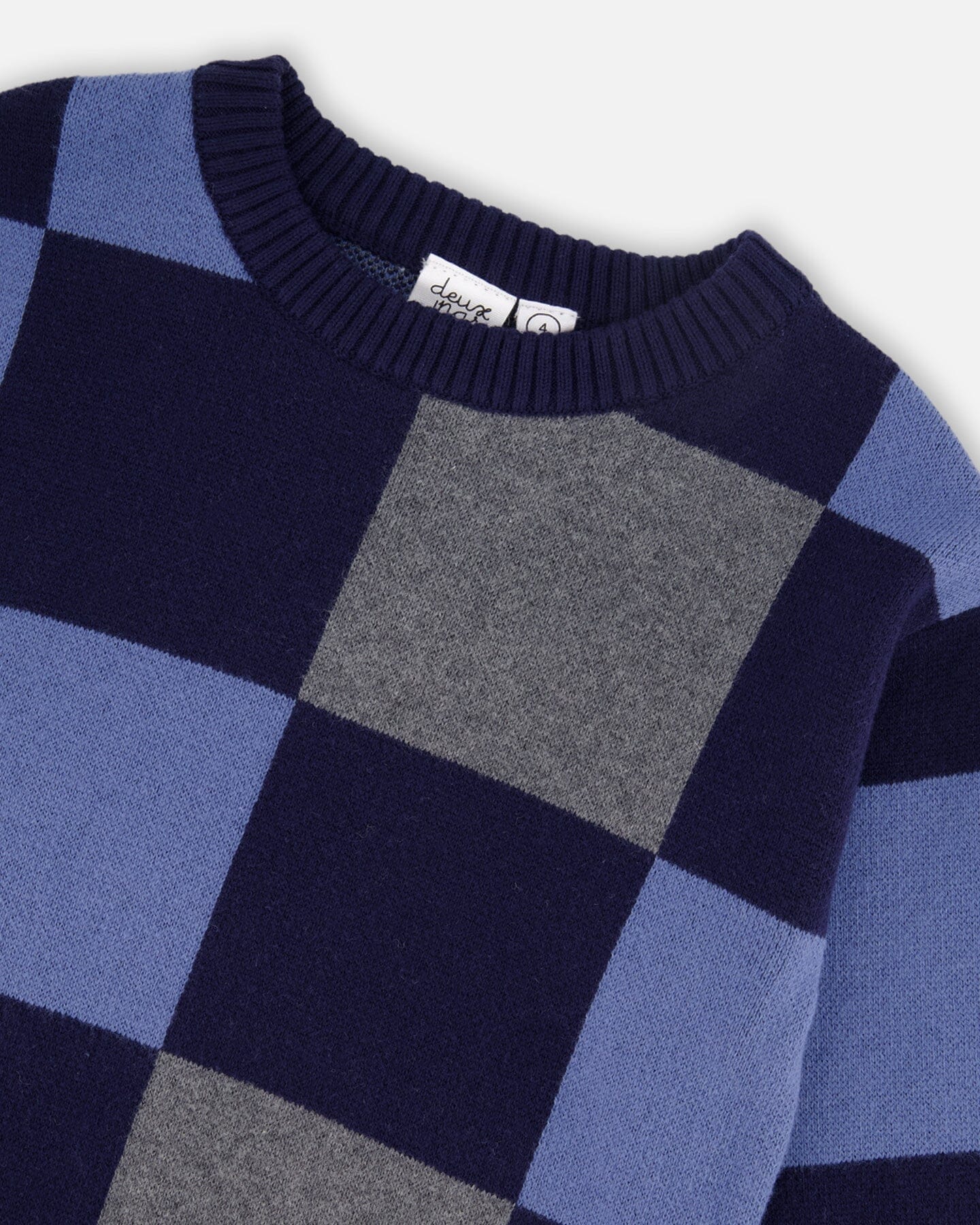 Knit Sweater Blue Checkered - H20UT77_000
