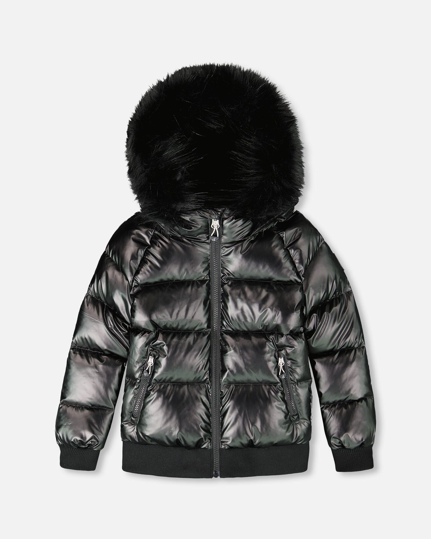 Black Quilted Bomber-Style Winter Coat - H20W56_999