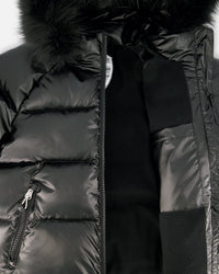 Black Quilted Bomber-Style Winter Coat - H20W56_999