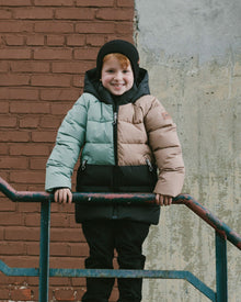 Colorblocked Puffy Winter Coat Black - H20W57_999