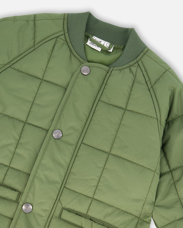 Quilted Mid-Season Jacket Khaki - H20W61_309