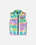 Quilted Mid-Season Sleeveless Vest Metallic Multicolor - H20W63_000