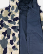 Reversible Mid-Season Sherpa Jacket Blue Camo - H20W65_479