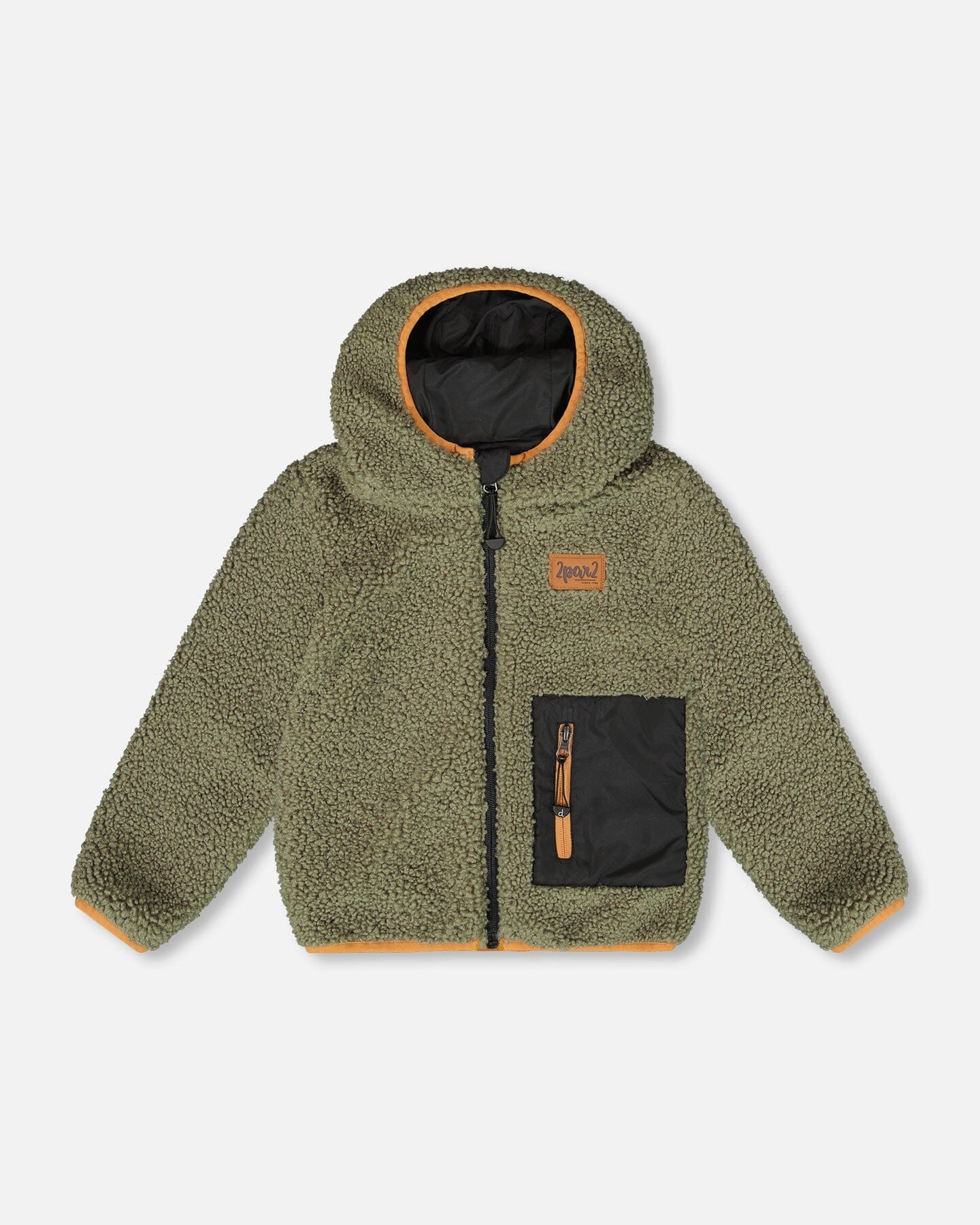 Reversible Mid-Season Sherpa Jacket Khaki - H20W65_999