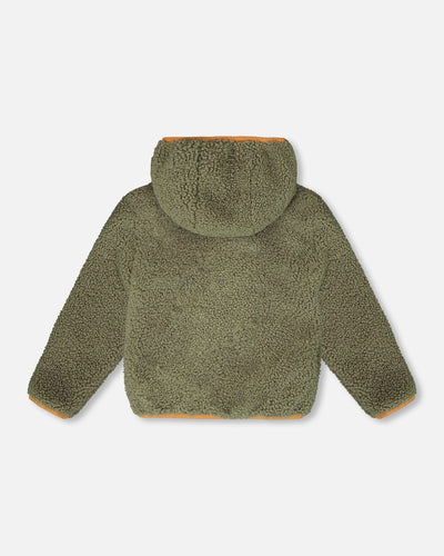 Reversible Mid-Season Sherpa Jacket Khaki - H20W65_999