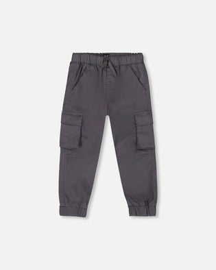 Twill Jogger Cargo Pants Dark Gray - H20YB20_456