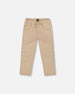 Twill Jogger Pants With Patch Pockets In Beige - H20YB21_116