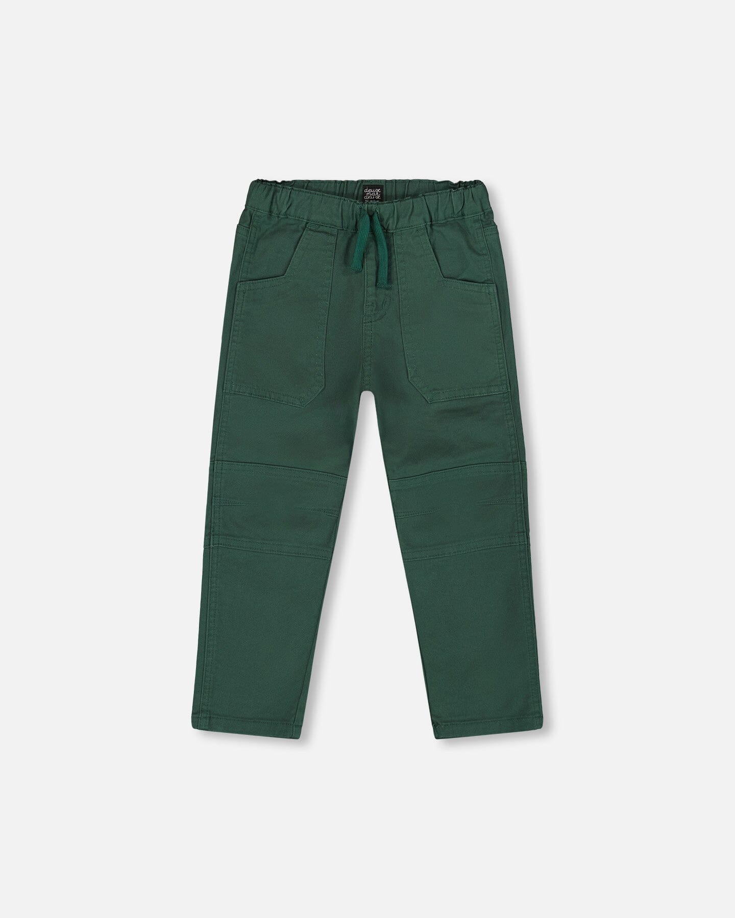 Twill Jogger Pants With Patch Pockets Forest Green - H20YB21_308