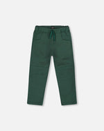 Twill Jogger Pants With Patch Pockets Forest Green - H20YB21_308